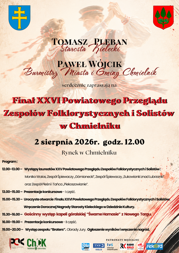 final xxvi powiatowego przegladu zespolow folklorystycznych i solistow w chmielniku