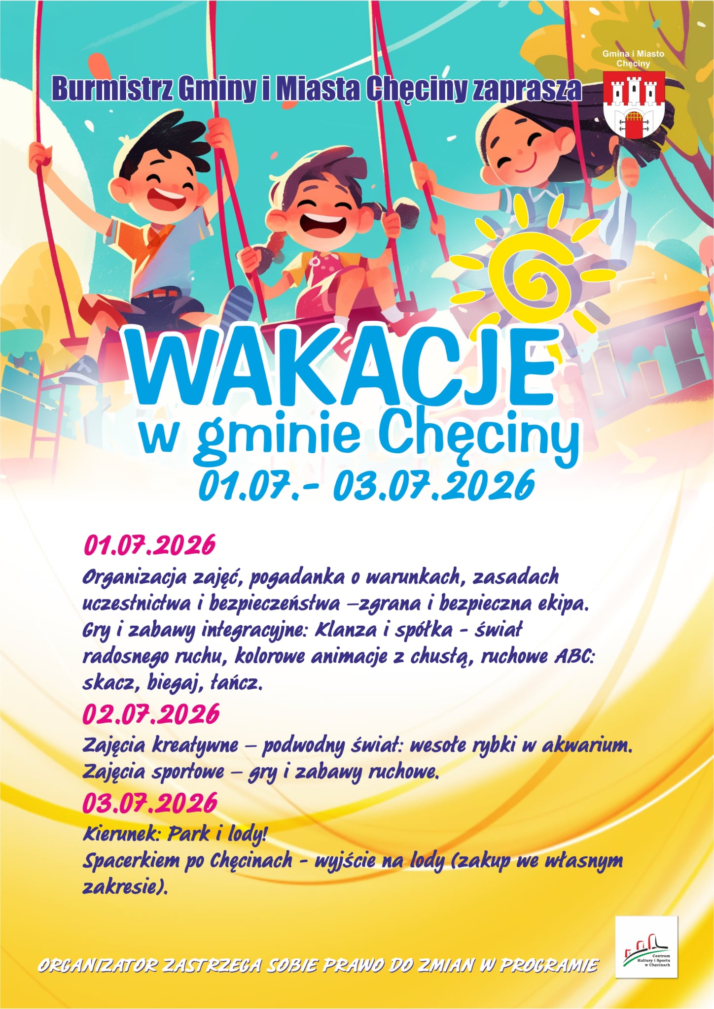 wakacje w gminie 2026 plan tygodniowy 1