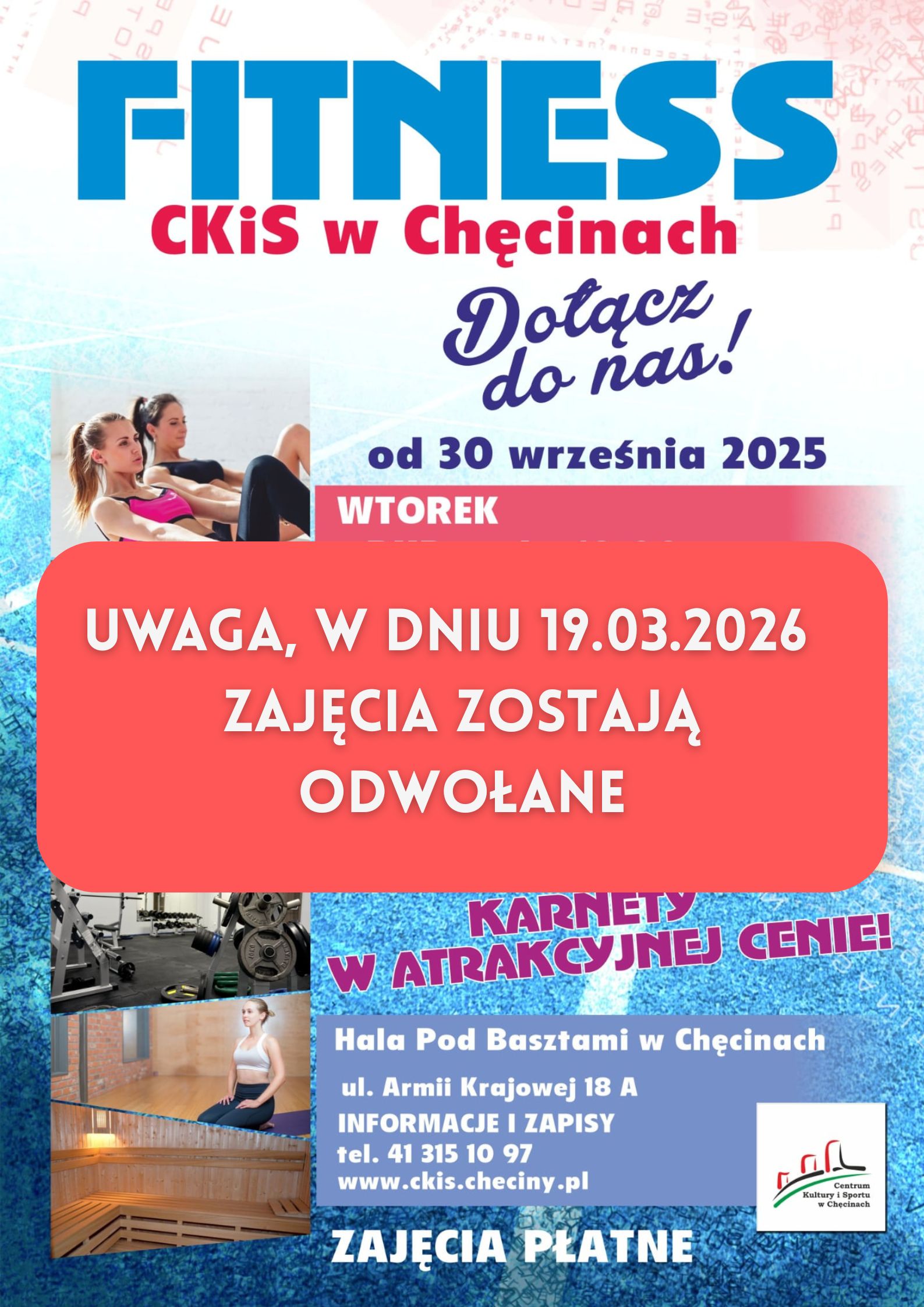 fitness odwolane 219 03 2026