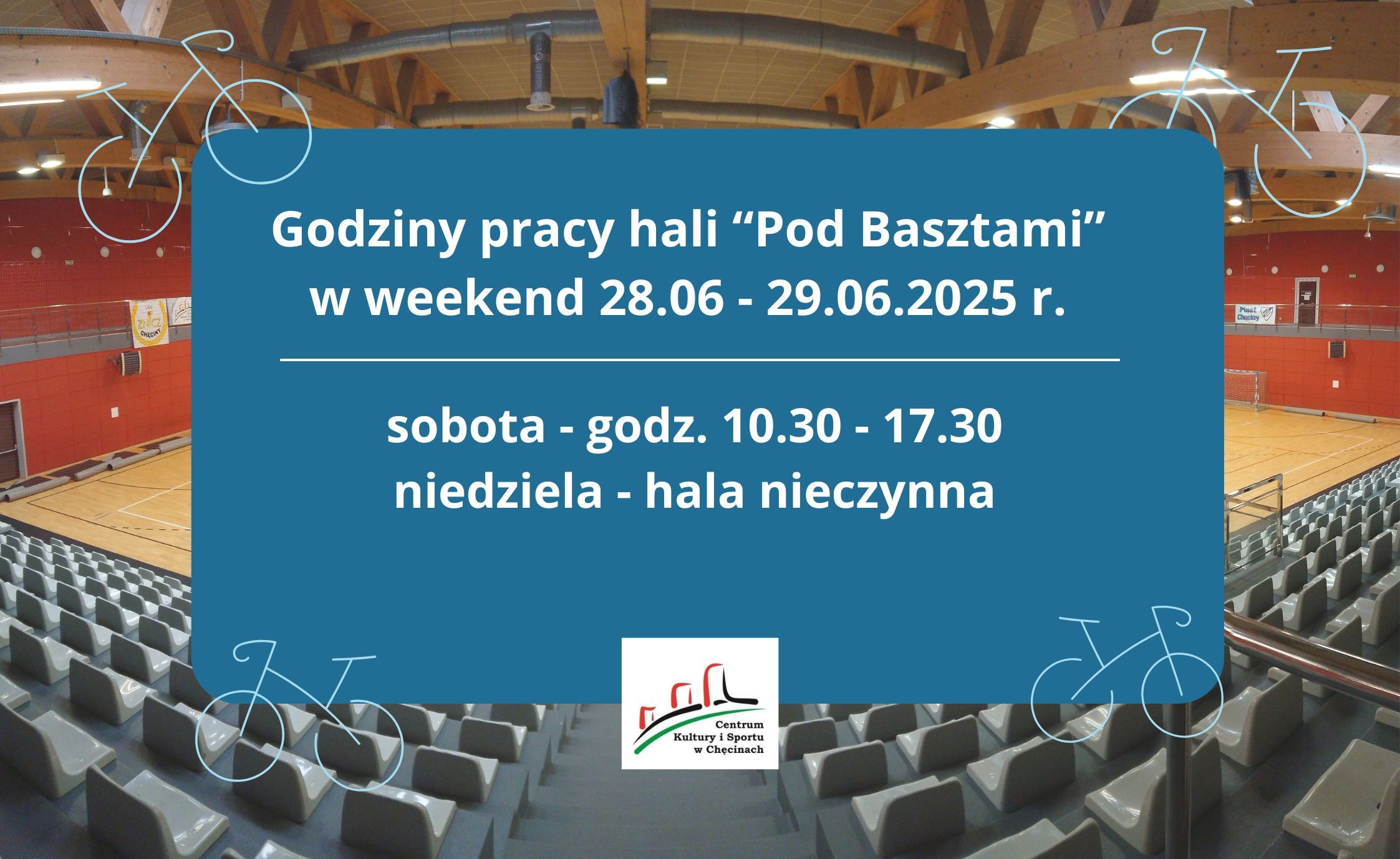 Informujemy, że w weekend 2-3 grudnia 2023 r. hala “Pod Basztami” będzie nieczynna. - 2