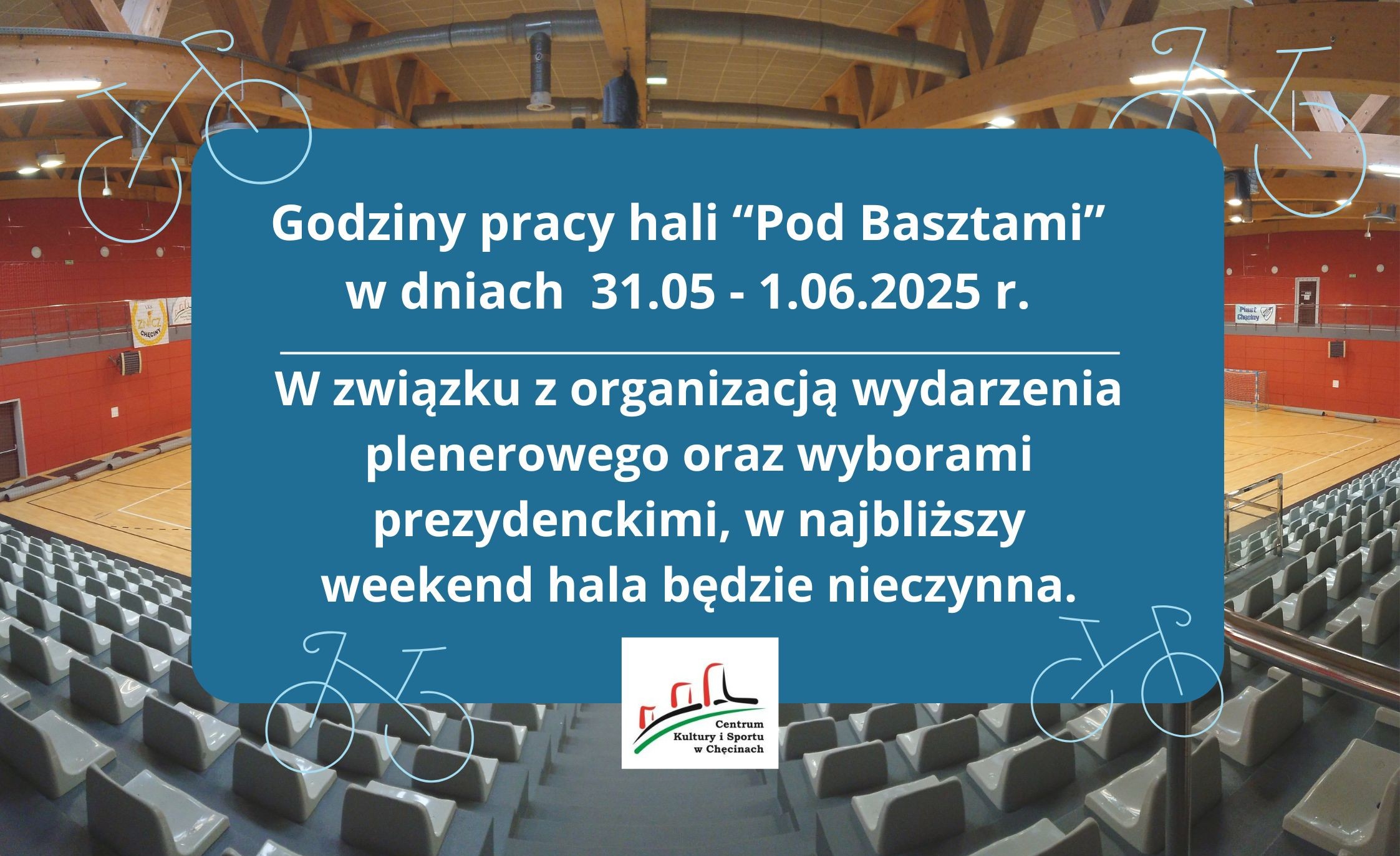 Informujemy, że w weekend 2-3 grudnia 2023 r. hala “Pod Basztami” będzie nieczynna. - 2