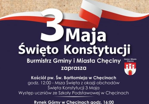 Święto Konstytucji 3 Maja - zaproszenie na obchody